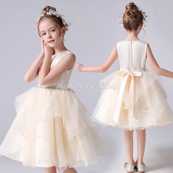 ドレス 子供 ピアノ ジュニア 演奏会 フォーマル 結婚式 フィッシュテールドレス キッズドレス 七...