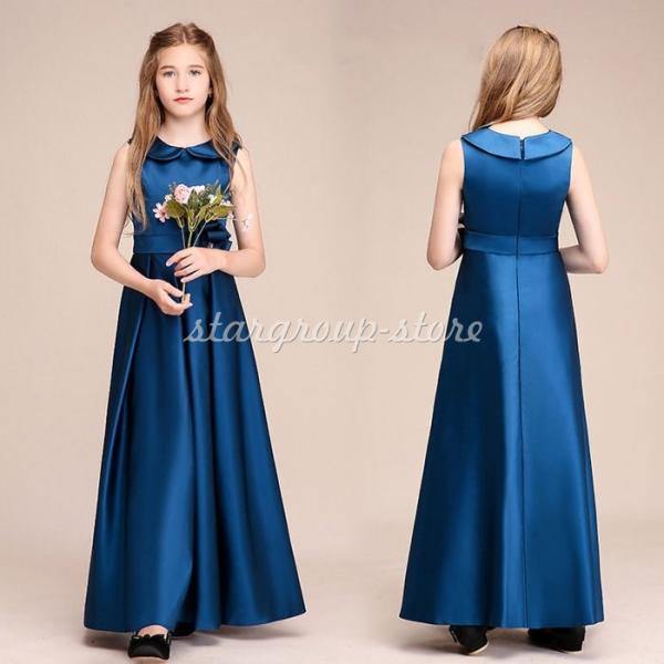 子供ドレス ピアノ発表会 ジュニアドレス ふんわりチュール160 150 140 演奏会 結婚式 キ...