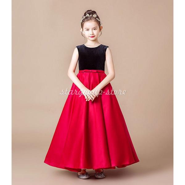 オーダーメイドも可能 豪華ドレス 子供ドレス ロングドレス ピアノ発表会 ドレス ジュニアドレス 発...