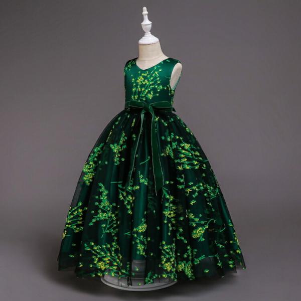 ピアノ発表会 ドレス 結婚式 フォーマル キッズ 女の子 ドレス ロングドレス ジュニア 110 1...