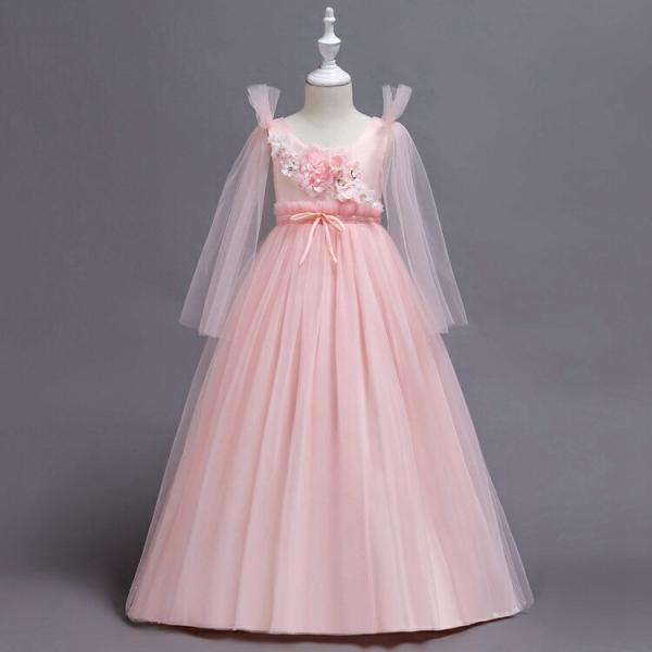 子供ドレス 子ども ジュニア ドレス レース 女の子 ロングドレス kids dress 1 130...