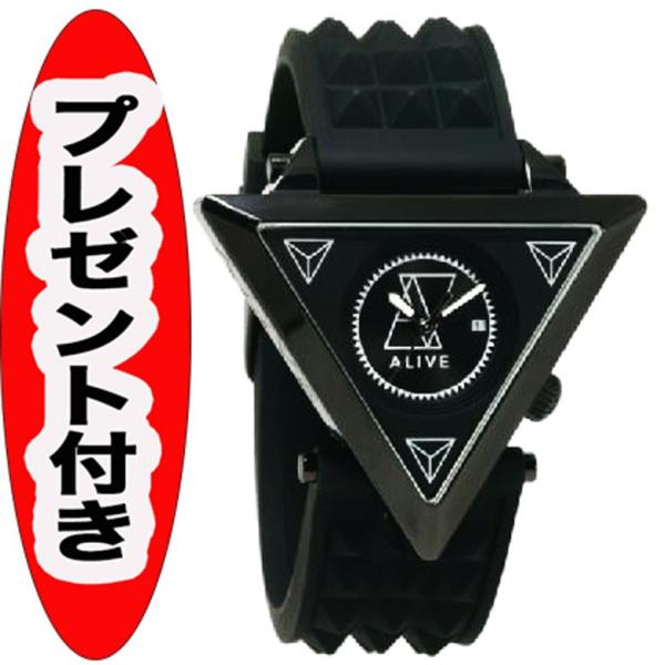 alive ALIVE アライブ A-FRAME Aフレーム　BLACK/BLACK 腕時計 保証書...