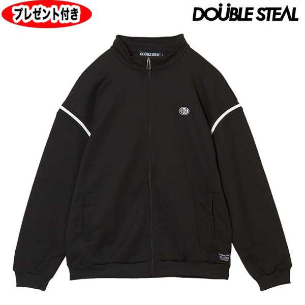 ダブルスティール DOUBLE STEAL オーバルロゴ刺繍 ジャージ 長袖 ビッグロゴ 裏パイル ...