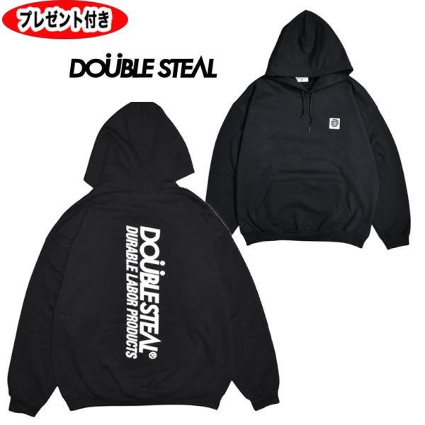 ダブルスティール 長袖 DOUBLE STEAL Vertical logo 裏起毛パーカー 945...