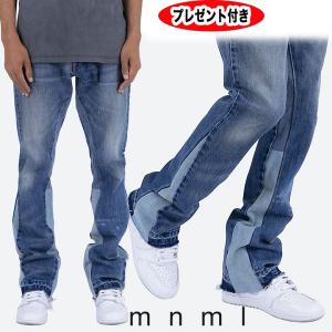 mnml ミニマル B133 FLARE DENIM  フレア デニムパンツ  M2021-D175-BLU ブルー ブーツカット｜starjack