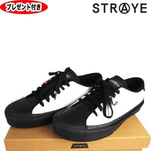 STRAYE　ストレイ　スニーカー　STANLEY　スタンレイ WHITE BLACK LEATHER ホワイト　ブラック　レザー　　ローカット　レザー素材　シューズ sst6475｜starjack