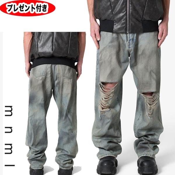 mnml ミニマル ULTRA BAGGY DESTROYED DENIM VINTAGE BLUE...