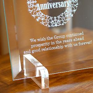 周年記念 ガラスプレート 会社表彰 感謝状 退...の詳細画像1