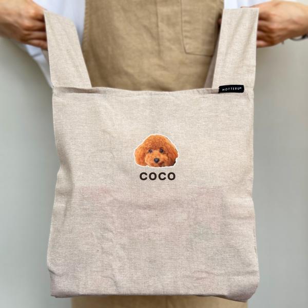 うちの子ワンポイント 再生エコバッグ 写真プリント マイバッグ ペットオーナーグッズ
