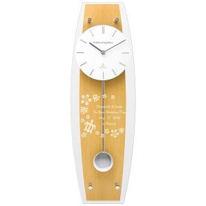 振り子時計  ビーチウッド 電波時計 名入れ時計 オリジナル時計 新築祝い 結婚祝い 贈り物  『代引き不可商品』｜starkids