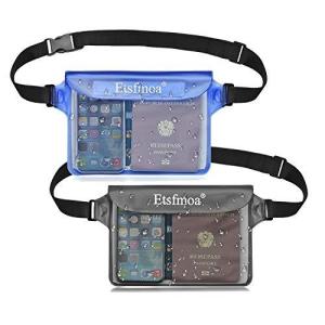 Etsfmoa 防水ポーチ 防水ケース 完全防水 防水ウエストポーチ スマホ 小物入れ 海 海水浴 プール お釣り アウトドア 大容量 三重チャック