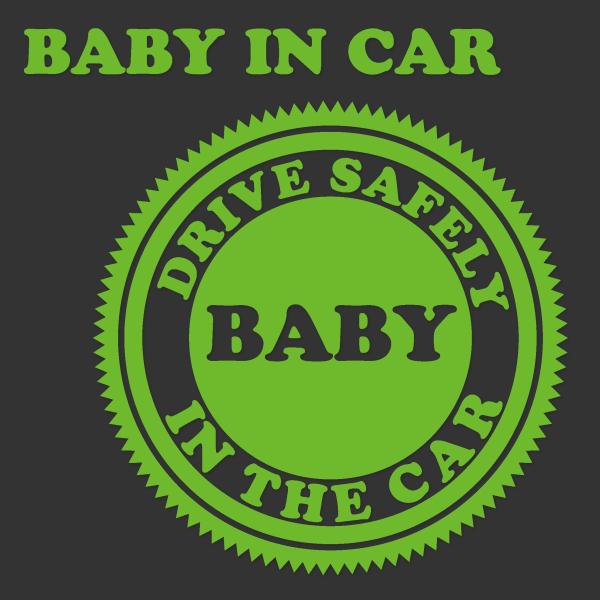 BABY IN CAR　ベビーインカーステッカー　トラッドサークル　お試しサンプル付き