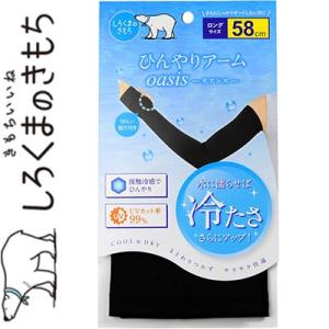 しろくまのきもち ひんやりアーム オアシス HAO-201 ブラック ロングサイズ 1組 / ビッグウイング