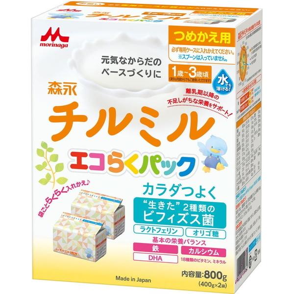 チルミル エコらくパック つめかえ/詰め替え 400g×2袋 ＊森永乳業 チルミル