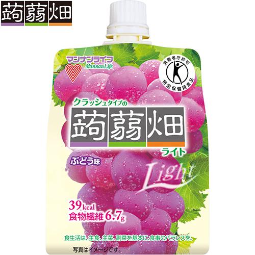 クラッシュタイプの蒟蒻畑 ライト ぶどう味 150g×6袋 ＊特定保健用食品 マンナンライフ 蒟蒻畑