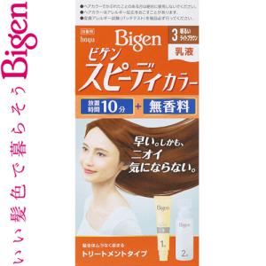 ビゲン スピーディーカラー 乳液 3- 明るいライトブラウン 40g+60mL ＊医薬部外品 ホーユー Bigen｜starmall