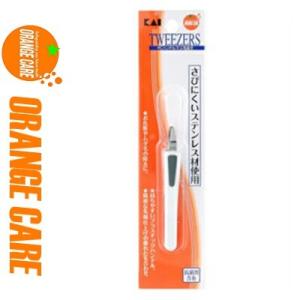 オレンジケア 貝印 PCハンドルマユ毛抜き すべり止め毛抜き 1個 ＊オレンジケア ORANGE C...
