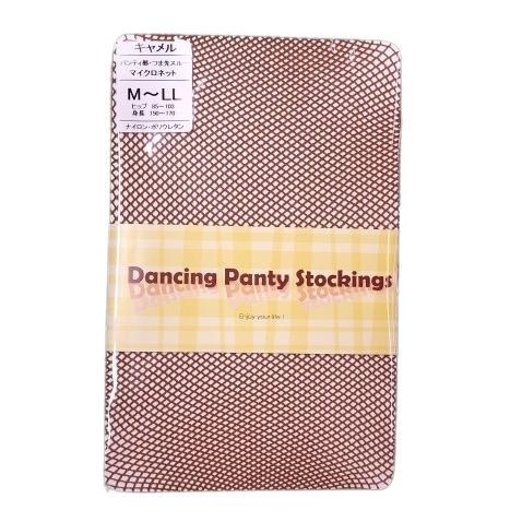 社交ダンス　日本製　国産　編みタイツ　網タイ　ストッキング　オールスルー　切替なし　M　L　LL