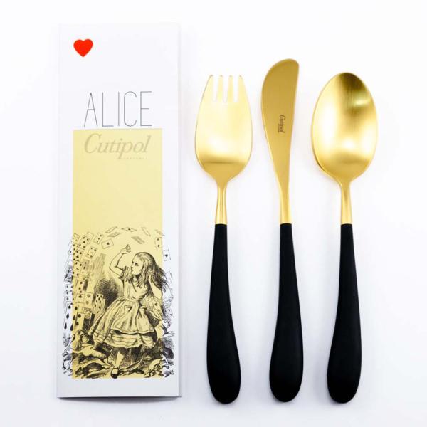カトラリーセット クチポール Cutipol Alice アリス フォーク ナイフ スプーン 3本セ...