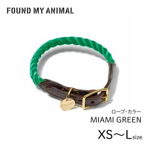 FOUND MY ANIMAL ファウンドマイアニマル ロープ・カラー MIAMI GREEN／マイアミグリーン 首輪 犬 猫｜starry