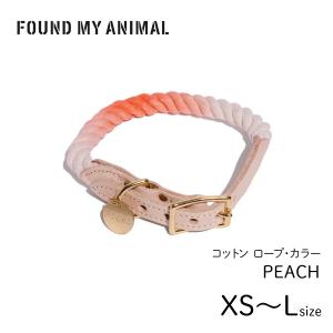 FOUND MY ANIMAL ファウンドマイアニマル ロープ・カラー PEACH／ピーチ 首輪 犬 猫｜starry