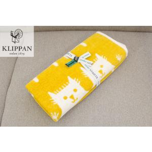 送料無料 KLIPPAN / クリッパン コットンブランケット ボブキャット (イエロー)　70×9...