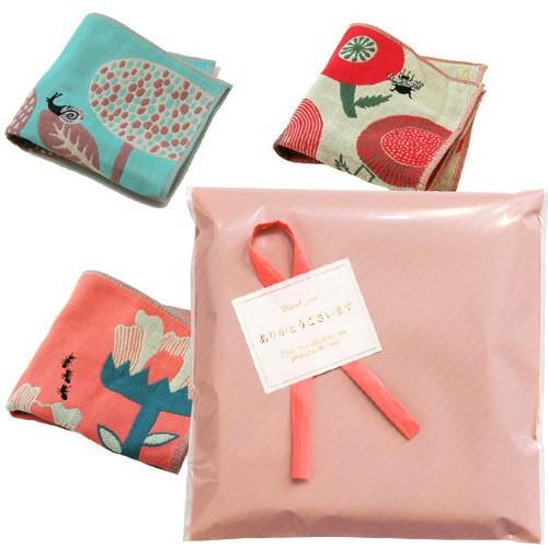 ハンカチギフト ラッピング付10枚セット ガーゼタオルハンカチ moritaMiW バラマキギフト ...