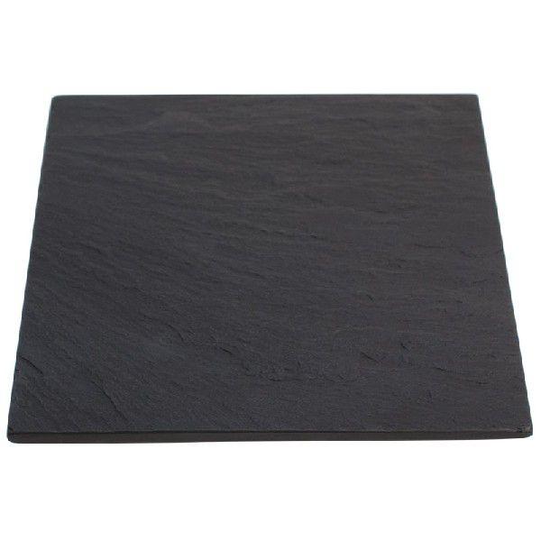 雄勝石皿　黒い玄昌石皿 ・4寸皿(角皿12cm)