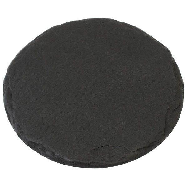 雄勝石皿　黒い玄昌石皿 ・銘々皿(丸12cm)