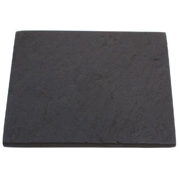 雄勝石皿　黒い玄昌石皿 ・角小皿9cm