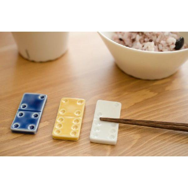 上段の点が1と2のグループ ドミノ型の箸置き / domino