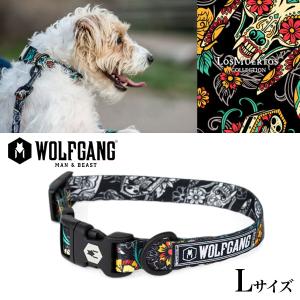 【廃盤】犬 首輪 ウルフギャング WOLFGANG LosMuertos COLLAR Lサイズ アメリカンメイド クロネコゆうパケット対応【在庫限りで終了】｜starry