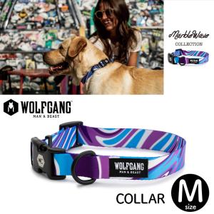 犬 首輪 ウルフギャング WOLFGANG MarbleWave COLLAR（M size 首周り：30〜45cm）アメリカンメイド クロネコゆうパケット対応｜starry