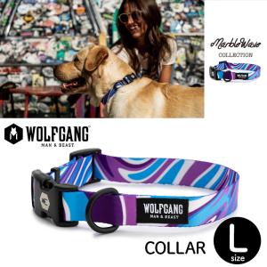 犬 首輪 ウルフギャング WOLFGANG MarbleWave COLLAR（L size 首周り：45〜66cm）アメリカンメイド クロネコゆうパケット対応｜starry