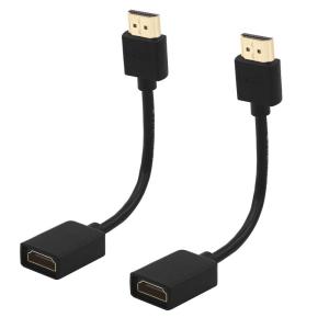 VCE HDMI 延長ケーブル 短い TV Stick延長 4K 3D HDMI2.0 オスーメス 14cm 2本セット｜stars-select