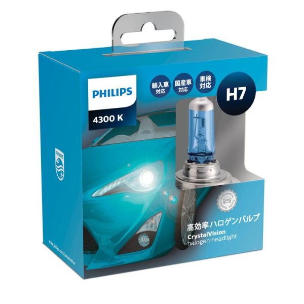 フィリップス 自動車用バルブ&amp;ライト ハロゲン ヘッドライト H7 4300K 12V 55W クリ...