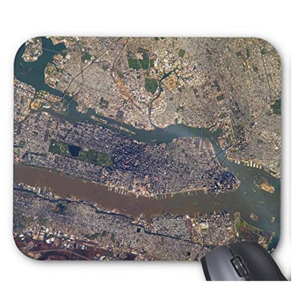 ニューヨーク・マンハッタンの衛星写真のマウスパッド：フォトパッド（衛星写真シリーズ） (A)