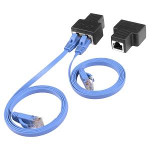 SinLoon (1ペア) RJ45 スプリッタ アダプタ イーサネットケーブル スプリッター Cat5 Cat5e Cat6 Cat7 R｜stars-select