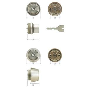 2個同一セットMIWA U9シリンダー LIX(TE0) + LSP(TE22) MCY-402 キー6本付属 鍵 交換 取替え 扉厚37〜｜stars-select