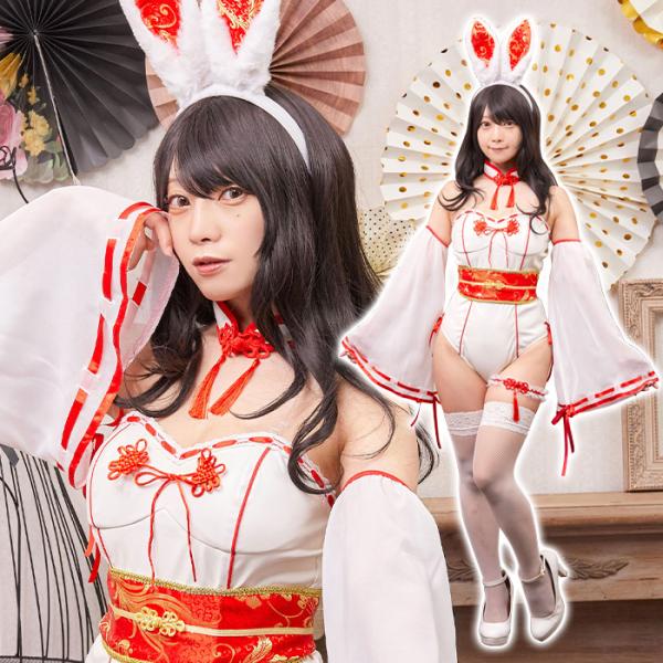 送料無料 SugarWhip 巫女バニー ホワイト レッド セクシーランジェリー 宮本彩希 篠崎ここ...