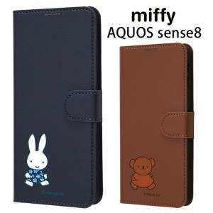 AQUOS sense8 ミッフィー 手帳型 PUレザー ケース マグネット カバー フリップ 手帳型ケース 手帳 スタンド機能 カード収納 可愛い キャラクター うさこちゃん｜stars-y