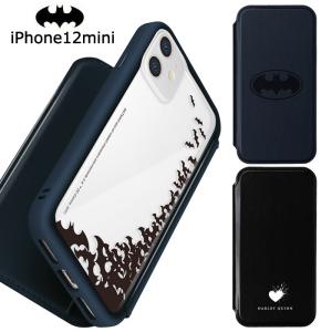 iPhone12mini バットマン ガラスフリップケース 手帳型ケース 手帳型 クリア ガラス ケース グッズ ハーレークイン アイフォン  iPhone 12 mini スマホケース｜stars-y