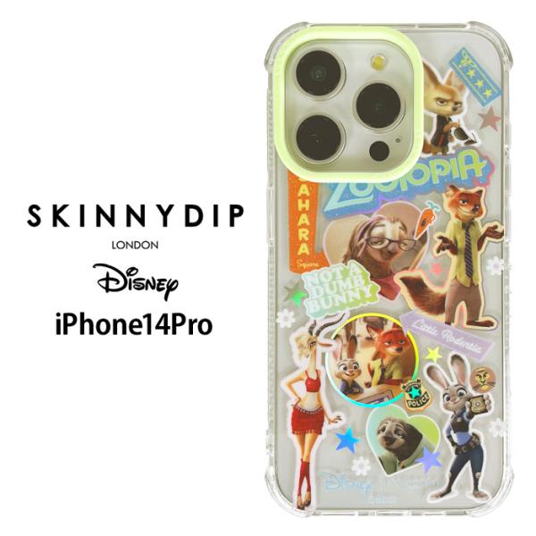 メール便 iPhone14Pro ディズニー ズートピア x SKINNYDIP TPU ソフトケー...