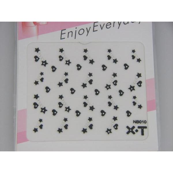 3Dネイルシール....B/W 　(010)　