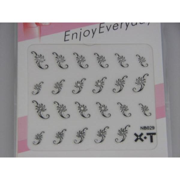 3Dネイルシール....B/W 　(011)　