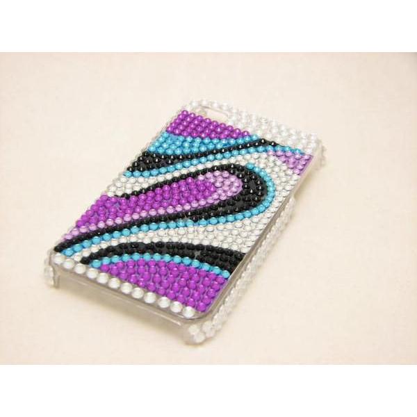 iPhone4s/s キラキラケース 紫  i-case-32 アイフォン