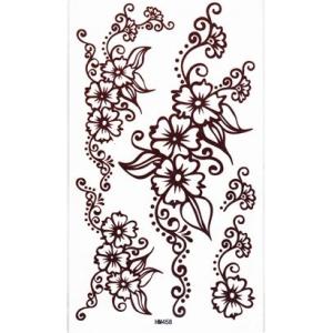 タトゥーシール  トライバル 花 フラワー 17x10cm　ハロウィン　仮装 コスプレ HM458R