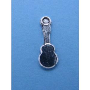 メタルパーツ ギター 約5x10mm 銀色 2...の詳細画像1