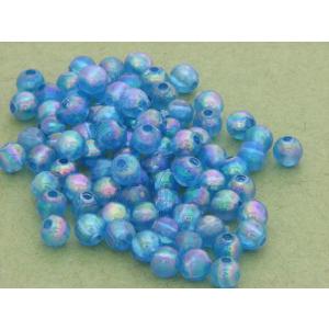 プラスチックビーズ 6mm/ブルー約１００個｜starshop