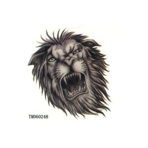 タトゥーシール 獅子・ライオン　【6x6cm　ハロウィン　仮装 コスプレ・tm060248】